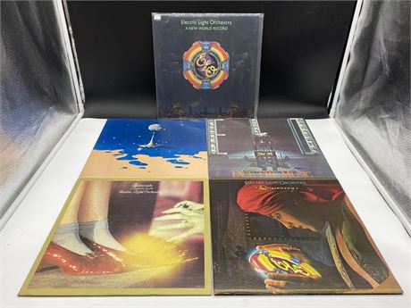 5 ELECTRIC LIGHT ORCHESTRA RECORDS - EXCELLENT (E)