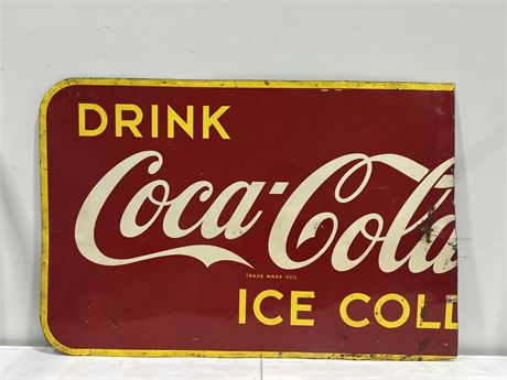 1948 ORIGINAL COCA COLA METAL SIGN (52.5”x35”)