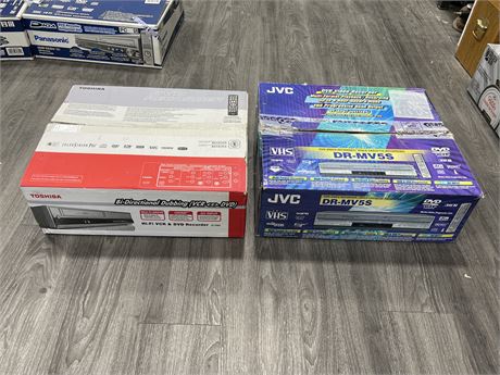 2 DVD/VHS  PLAYERS IN BOX - UNTESTED