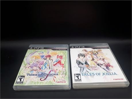 TALES OF XILLIA & TALES OF GRACES - VERY GOOD CONDITION - PS3