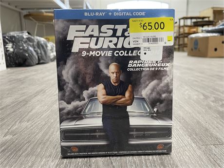 SEALED FAST & FURIOUS BLU RAY 9 MOVIE COLLECTION
