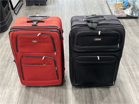 2 LARGE SUITCASES (30” tall)