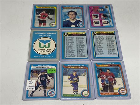 (9) 1979 NHL CARDS