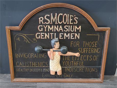 R.S.M COLES GYMNASIUM GENTLEMEN LARGE SIGN (36"x30")