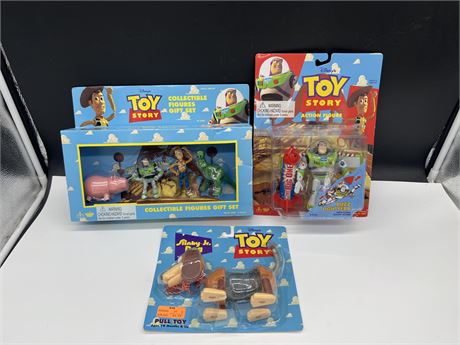 3 NOS TOY STORY ACTION FIGURES / TOY SETS