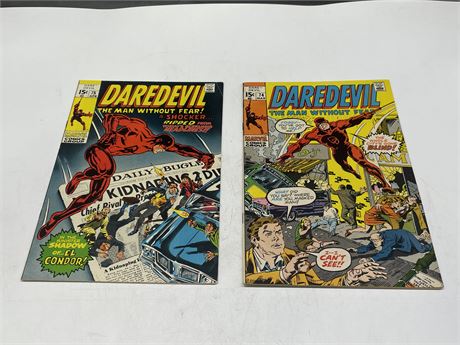 2 DAREDEVIL COMICS - #74-75
