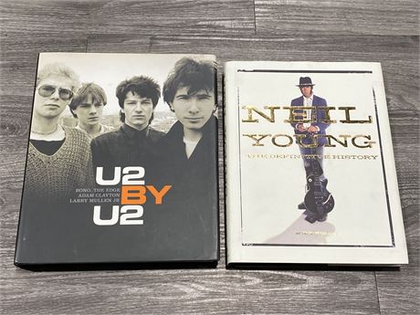 2 BOOKS - U2 BY U2 & THE DEFINITIVE HISTORY BY NEIL DIAMOND