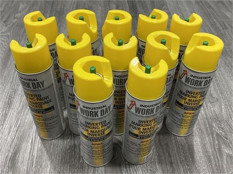 12 NEW INDUSTRIAL INVERTED SPRAY PAINT