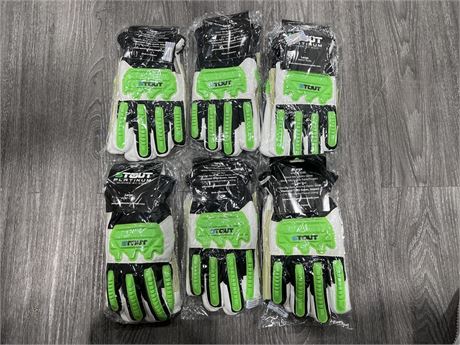 6 NEW PAIRS OF STOUT GLOVES - SIZE SMALL