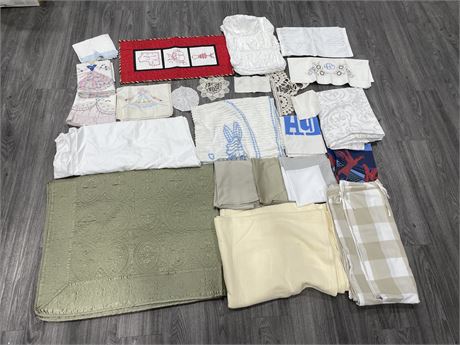 VINTAGE THROW, LINENS, EMBROIDERY + MORE
