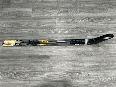 4 BRAND NEW LEFT HANDED YOUTH BAUER HOCKEY STICKS - SPECS IN PHOTOS