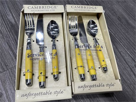 2 NEW 12 PIECE CUTLERY SETS