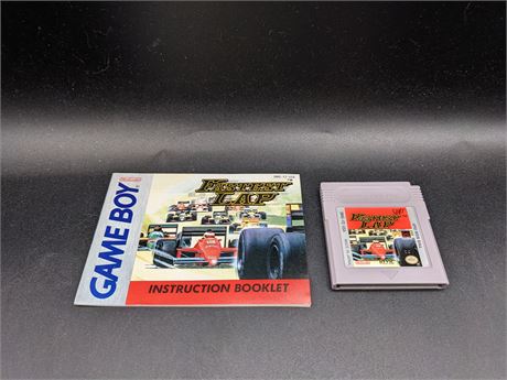 FASTEST LAP - WITH MANUAL - EXCELLENT CONDITION - GAMEBOY