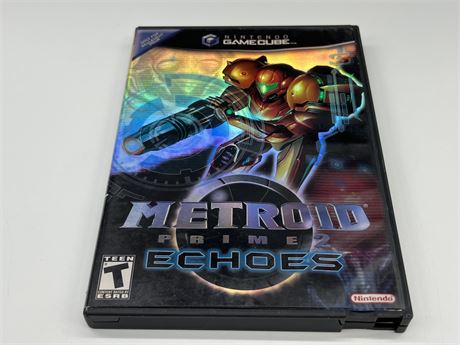 METROID PRIME 2 ECHOES - GAMECUBE COMPLETE W/MANUAL