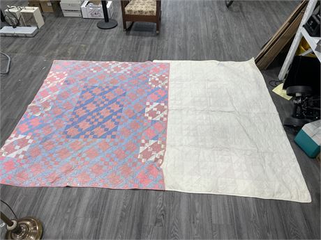 2 OLD PATCHWORK QUILTS AS FOUND