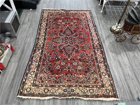 AUTHENTIC HAND KNOTTED PERSIAN CARPET MADE IN IRAN (61”x100”)