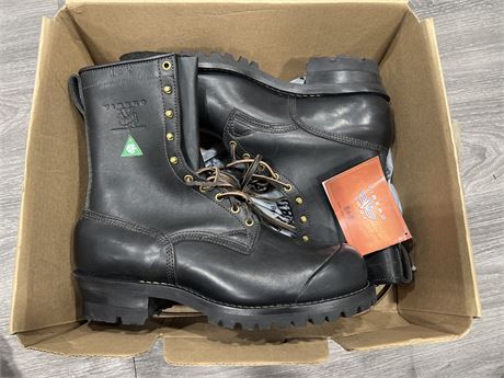 HIGH VALUE NEW VIBERG STEEL TOE WORK BOOTS - SIZE 13.5