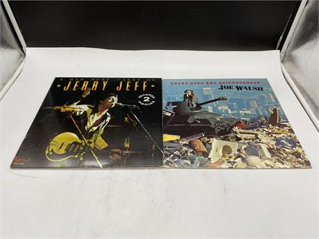 2 MISC RECORDS - JERRY JEFF & JOE WALSH - EXCELLENT (E)