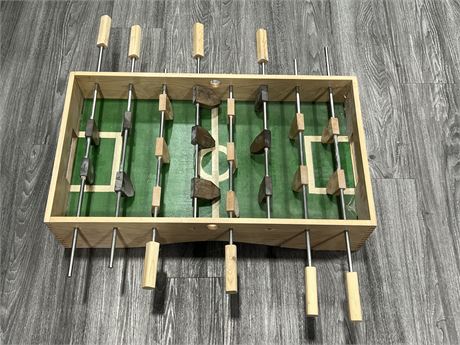 HAND MADE WOODEN FOOSE BALL TABLE - 30”x16”x7”