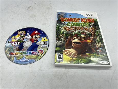 DONKEY KONG COUNTRY RETURNS (IN CASE) + MARIO PARTY 9 (DISC ONLY)
