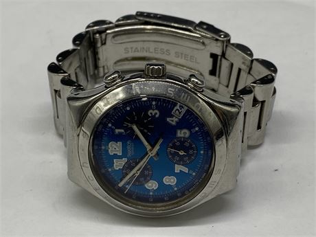 SWATCH ALL STEEL CHRONOGRAPH WATCH