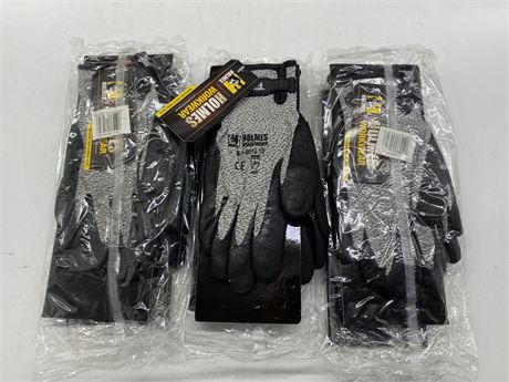 6 NEW PAIRS OF HOLMES WORK GLOVES - SIZE XL