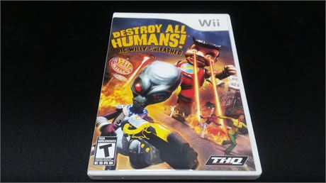 EXCELLENT CONDITION - CIB - DESTROY ALL HUMANS BIG WILLY UNLEASHED (WII)