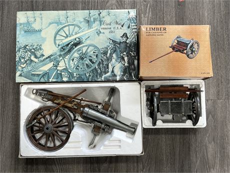 2 CIVIL WAR CANNON COLLECTABLES IN BOX