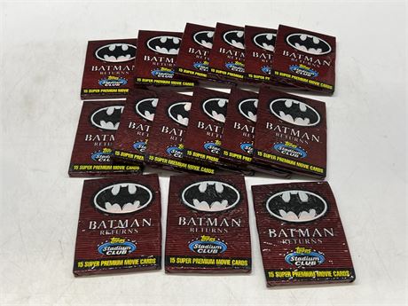 15 SEALED 1991 TOPPS BATMAN RETURNS CARD PACKS