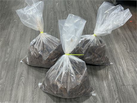 3 LARGE BAGS OF BAKING CHOCOLATE