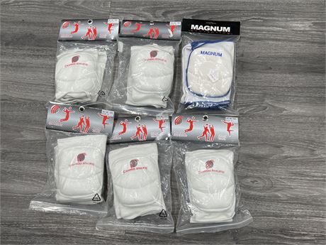 6 NEW PAIRS OF KNEE PADS - SIZE S