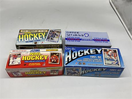 4 COMPLETE NHL SETS - 2X OPC 91/92, TOPPS 90’, SCORE 90’