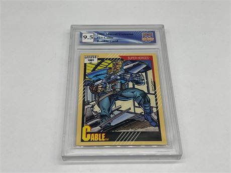 GCG GRADED 9.5 MARVEL UNIVERSE 1991 CABLE ROOKIE CARD