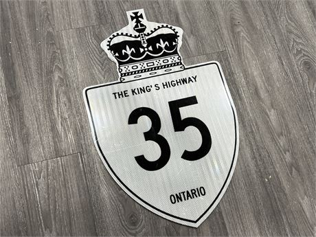 ONTARIO “THE KINGS HIGHWAY” #35 METAL HIGHWAY SIGN (18”x29”)