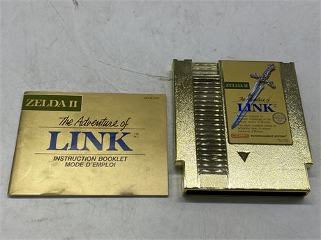 NES ZELDA II THE ADVENTURE OF LINK W/INSTRUCTIONS
