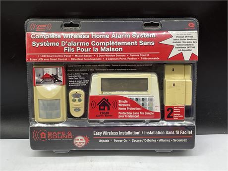 NEW SAFE AND SOUND COMPLETE WIRELESS HOME ALARM SYSTEM