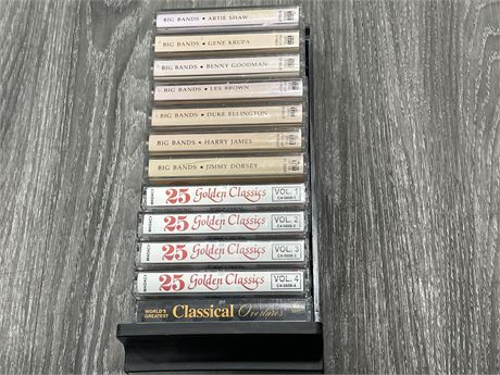 12 CLASSICAL CASSETTE TAPES