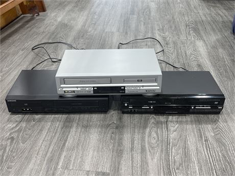 3 VHS PLAYERS