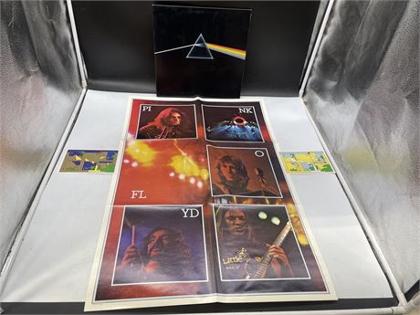 PINK FLOYD - DARK SIDE OF THE MOON W/ POSTER & BOTH STICKERS - EXCELLENT (E)