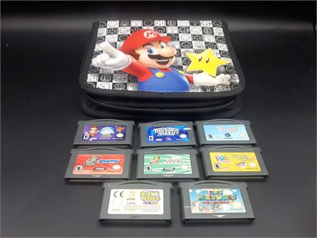 COLLECTION OF GAMEBOY GAMES & CASE