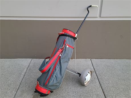 WILSON GOLFBAG AND CADDY