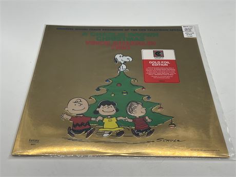 SEALED LIMITED EDITION GOLD FOIL EDITION - A CHARLIE BROWN XMAS VINCE GUARALDI