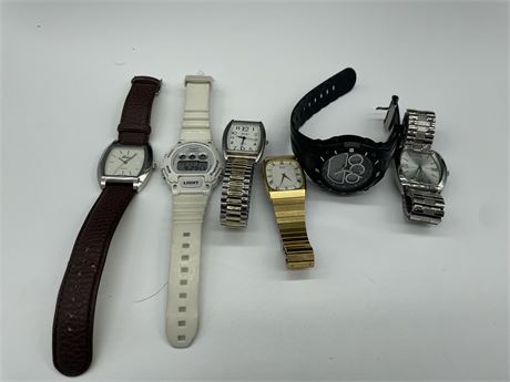USED WATCH COLLECTION SEIKO, CASIO & OTHERS, MOST NEED BATTERIES