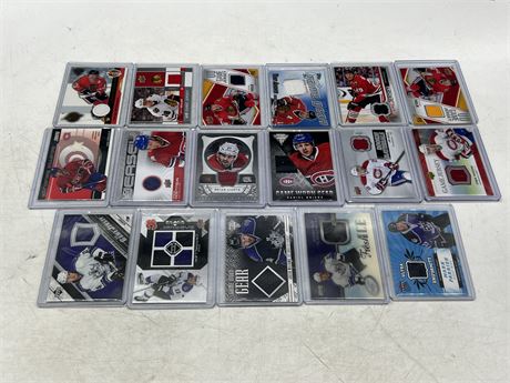 17 NHL JERSEY CARDS