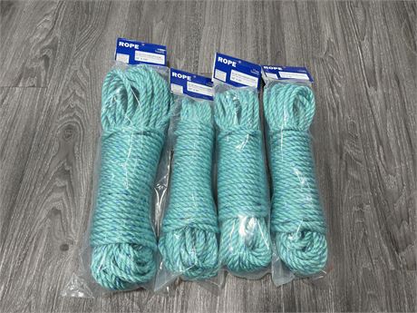 4 PACKAGES OF NEW ROPE - SPECS IN PHOTOS