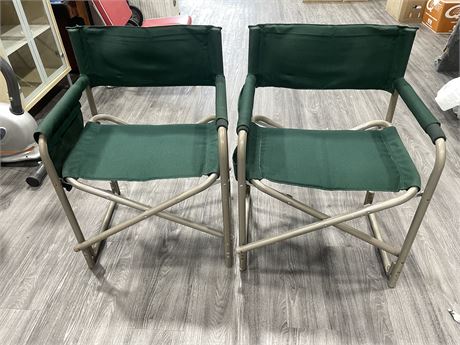 2 REDWOOD CANVAS CAMPING CHAIRS - VERY STURDY & COMFY