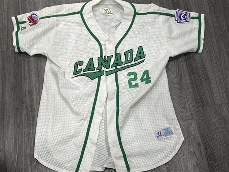 VINTAGE TEAM CANADA LITTLE LEAGHE WORLD SERIES JERSEY SIZE 46