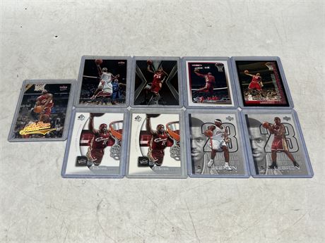 9 LEBRON EARLY CAREER CARDS
