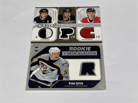 2 JERSEY CARDS INCL: TRIPLE PATCH