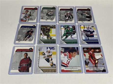 12 YOUNG GUNS CARDS - INCLUDING SHANAHAN